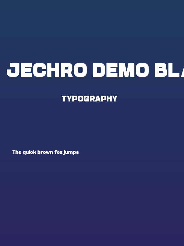 Jechro DEMO Black Poster