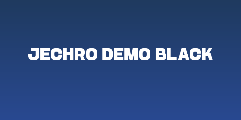 Jechro DEMO Black Social Header