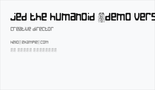 Jed the Humanoid [Demo Version] Business Card