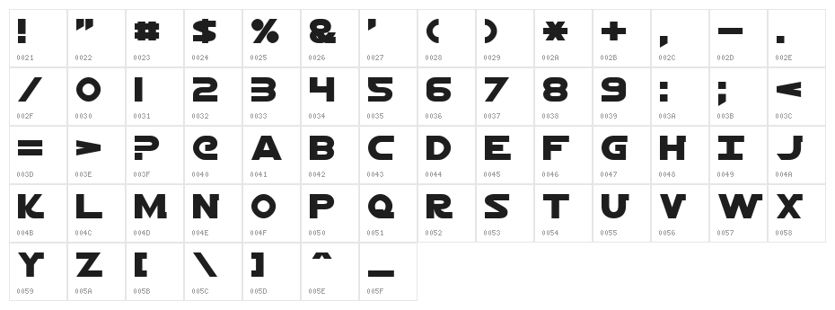 Jedi Normal Character Map