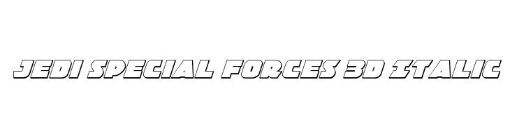 Jedi Special Forces 3D Italic Font