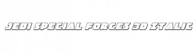 Jedi Special Forces 3D Italic 