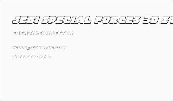 Jedi Special Forces 3D Italic Business Card