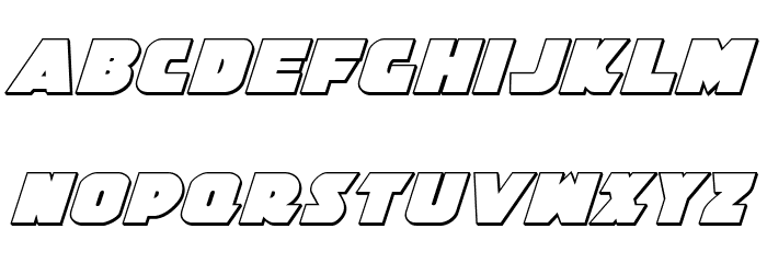 Jedi Special Forces 3D Italic Font LOWERCASE