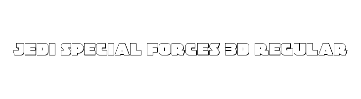 Jedi Special Forces 3D Regular Font