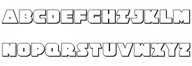 Jedi Special Forces 3D Regular フォント 大文字