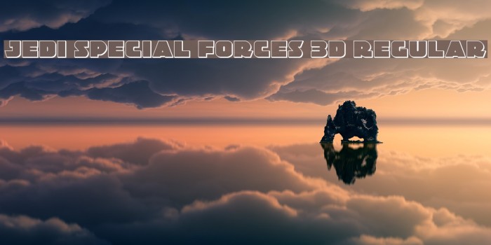 Jedi Special Forces 3D Regular Font examples