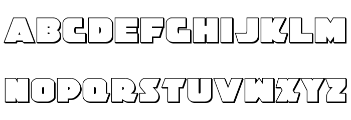 Jedi Special Forces 3D Regular Font LOWERCASE
