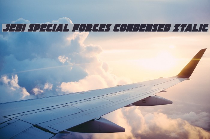 Jedi Special Forces Condensed Italic Font examples