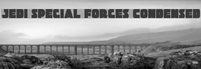 Jedi Special Forces Condensed Font examples