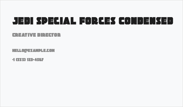 Jedi Special Forces Condensed Business Card