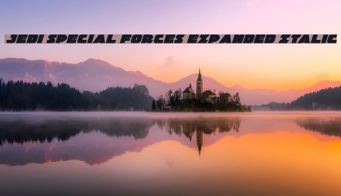 Jedi Special Forces Expanded Italic Font examples