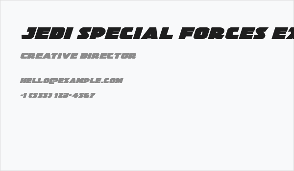 Jedi Special Forces Expanded Italic Business Card
