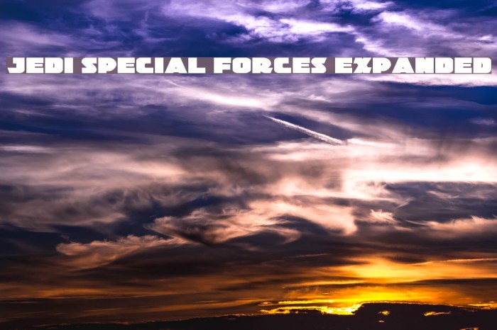 Jedi Special Forces Expanded Font examples