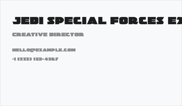 Jedi Special Forces Expanded Business Card
