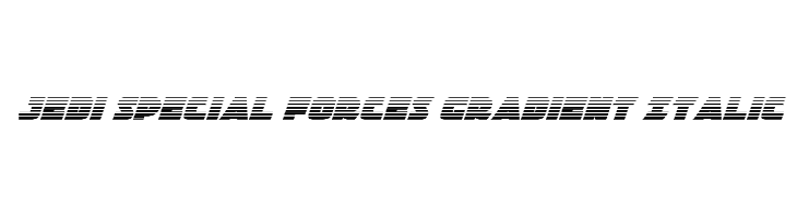 Jedi Special Forces Gradient Italic Font