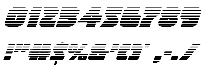 Jedi Special Forces Gradient Italic Font OTHER CHARS