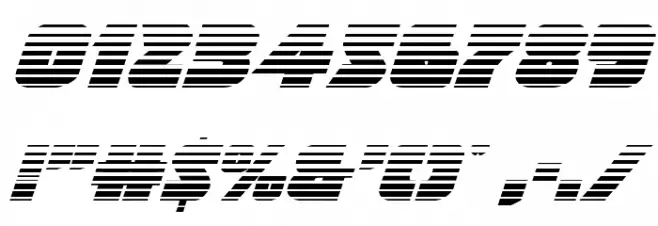Jedi Special Forces Gradient Italic Font OTHER CHARS