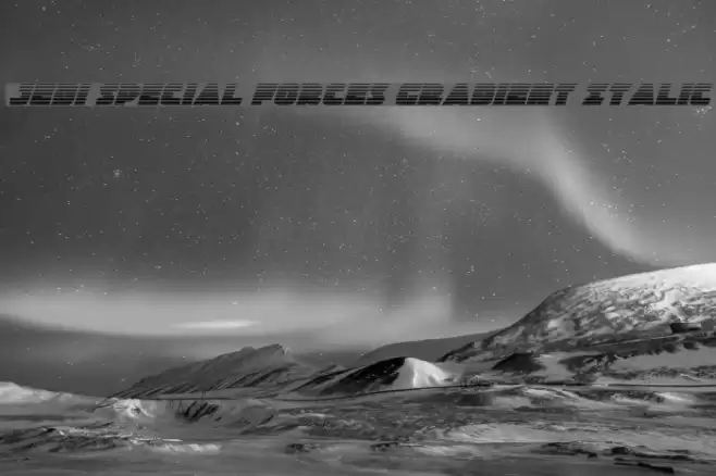 Jedi Special Forces Gradient Italic Font examples
