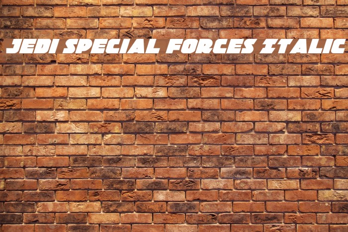 Jedi Special Forces Italic Font examples
