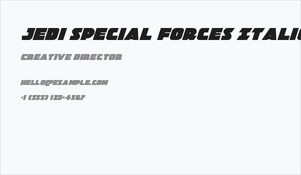 Jedi Special Forces Italic Business Card