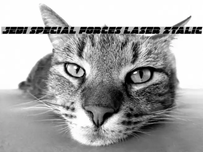 Jedi Special Forces Laser Italic Schriftart examples