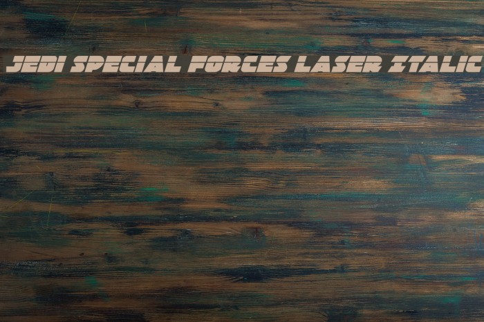 Jedi Special Forces Laser Italic Font examples