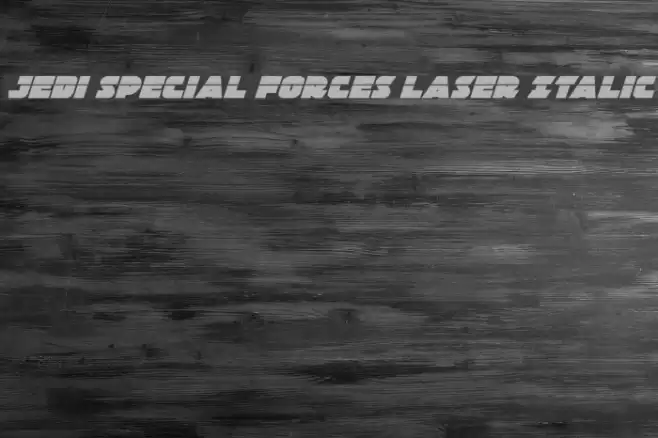 Jedi Special Forces Laser Italic Schriftart examples