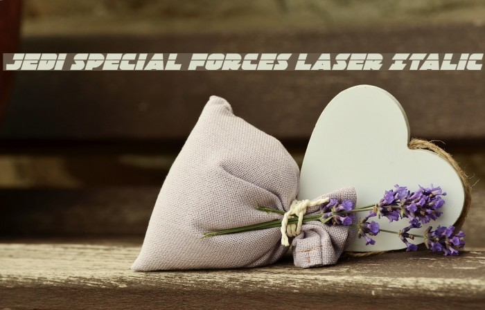 Jedi Special Forces Laser Italic Font examples