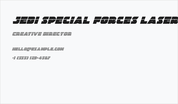 Jedi Special Forces Laser Italic Business Card
