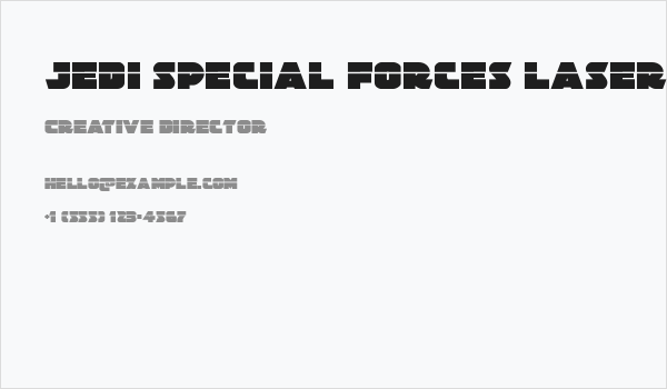 Jedi Special Forces Laser Regular Business Card