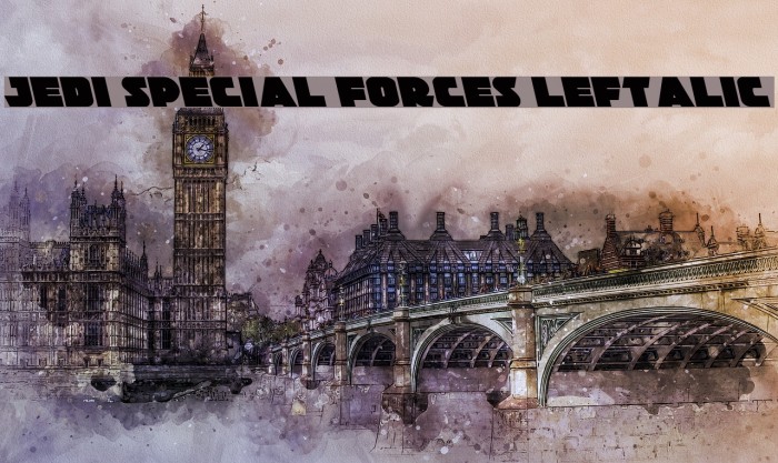 Jedi Special Forces Leftalic Font examples