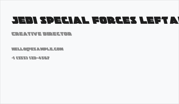 Jedi Special Forces Leftalic Business Card