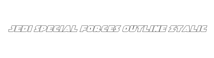 Jedi Special Forces Outline Italic फ़ॉन्ट