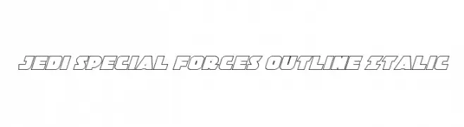 Jedi Special Forces Outline Italic 