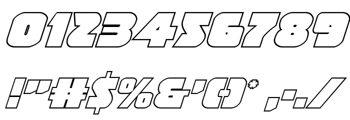 Jedi Special Forces Outline Italic Font OTHER CHARS