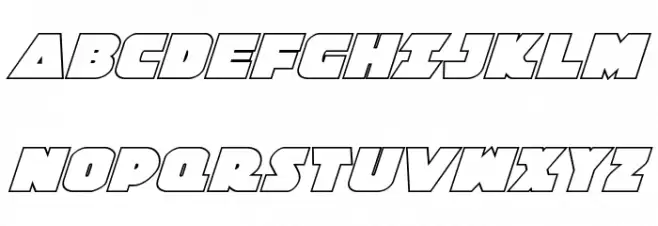 Jedi Special Forces Outline Italic Fonte MAIÚSCULAS
