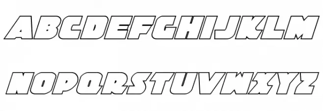Jedi Special Forces Outline Italic Шрифта строчной