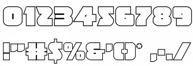 Jedi Special Forces Outline Regular Font OTHER CHARS