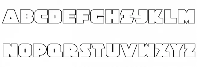 Jedi Special Forces Outline Regular フォント 大文字