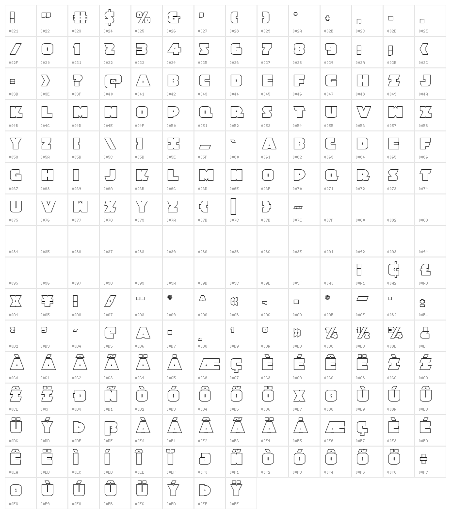 Jedi Special Forces Outline Regular Character Map