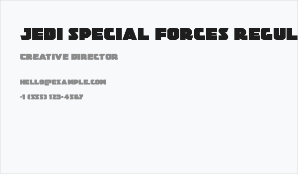 Jedi Special Forces Regular Business Card