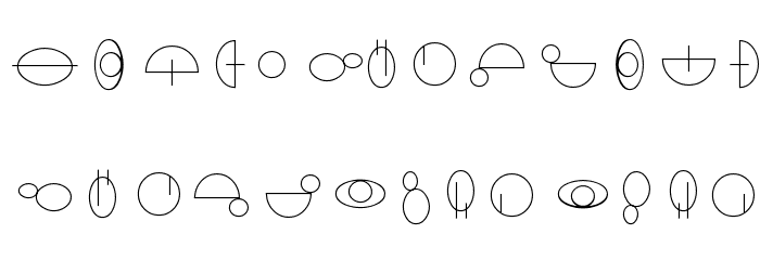 Jedi Symbol Font LOWERCASE