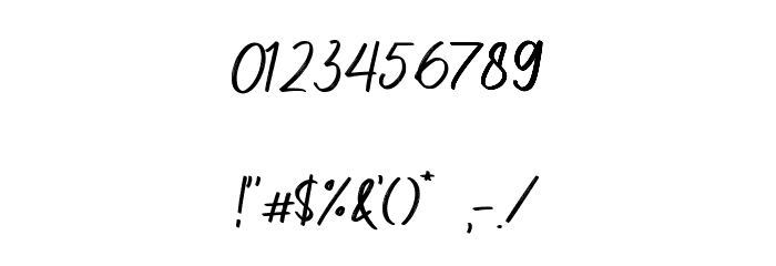 Jee Wish Demo Version Font OTHER CHARS