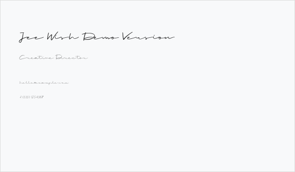 Jee Wish Demo Version Business Card