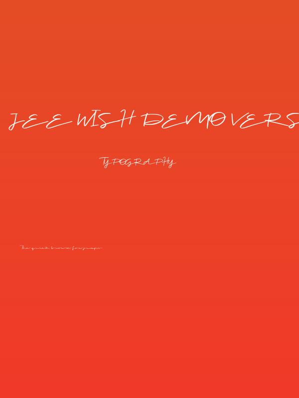 Jee Wish Demo Version Poster