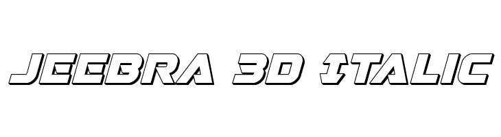 Jeebra 3D Italic  les polices de caractères gratuit tlcharger