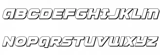 Jeebra 3D Italic 字体 大写