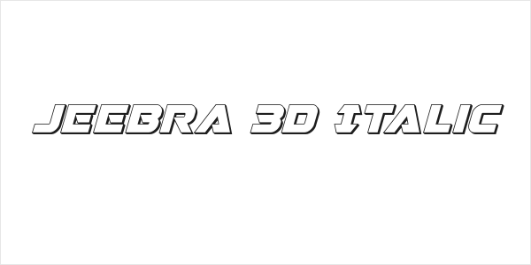 Jeebra 3D Italic Logo