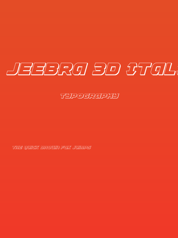 Jeebra 3D Italic Poster